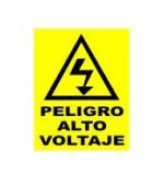 Señalamiento vitrocel alto voltaje