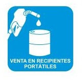 Señalamiento vitrocel de venta de recipientes portátiles