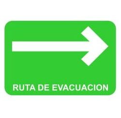 Señalamiento vitrocel ruta de evacuacion
