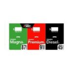 Calcomania pemex (Diesel/Premium/Magna)20.5 x 42.5 Nvo Dise