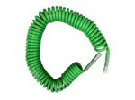 Manguera helicoidal verde o azul de 1/4"