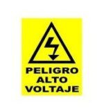 Señalamiento vitrocel alto voltaje