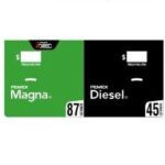 Calcomania pemex magna/diesel de 20.5 x 42.5(Nuevo diseño)