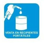 Señalamiento vitrocel de venta de recipientes portátiles