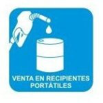 Señalamiento vitrocel de venta de recipientes portátiles