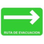 Señalamiento vitrocel ruta de evacuacion