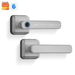 Chapa Inteligente T3402 TUYA PLATA Izquierda